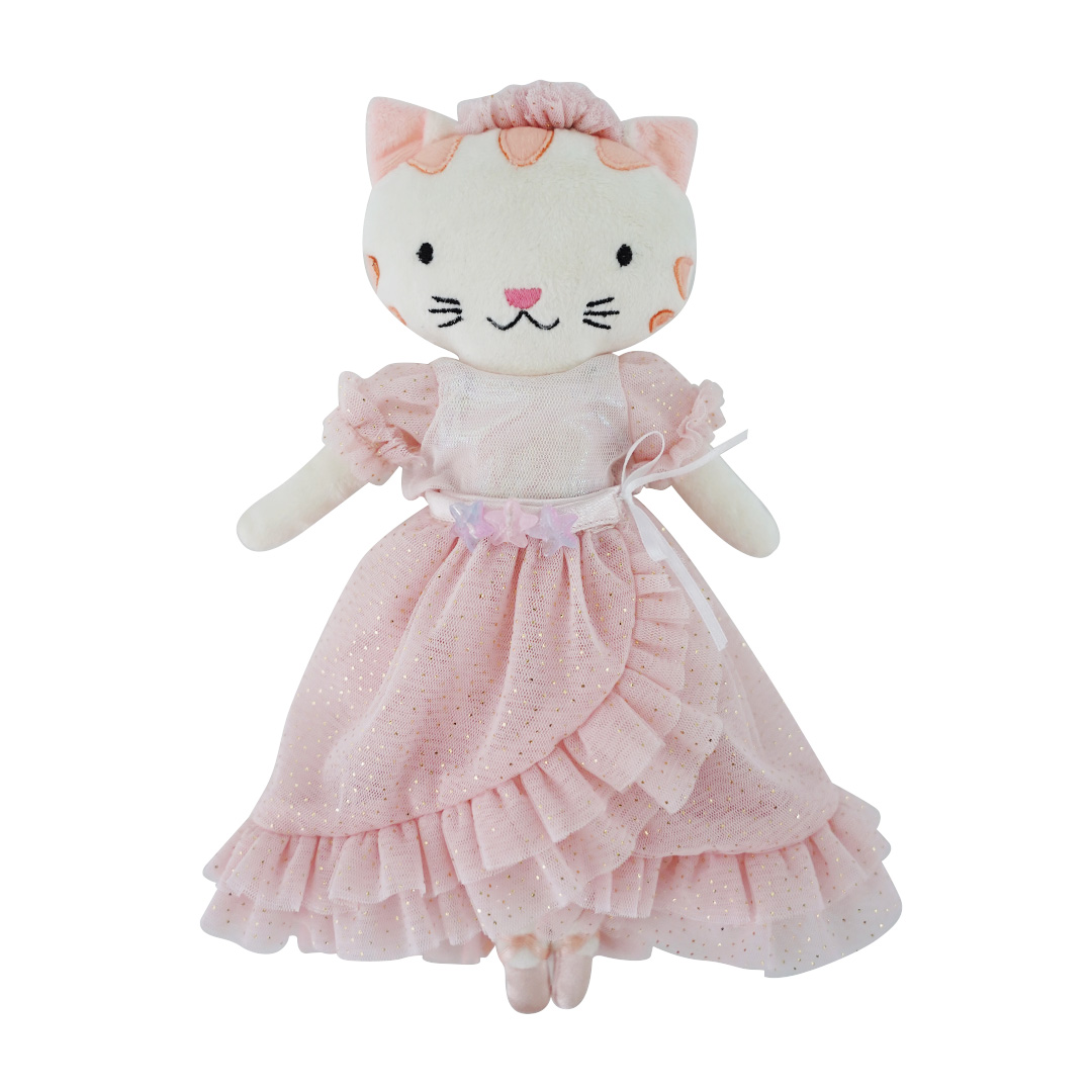 Coral Mermaid Cat Doll